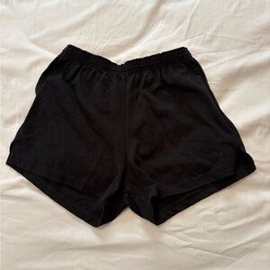 Varsity Black Athletic Shorts Running Cheer Gymnastics Dance Girls XL Youth